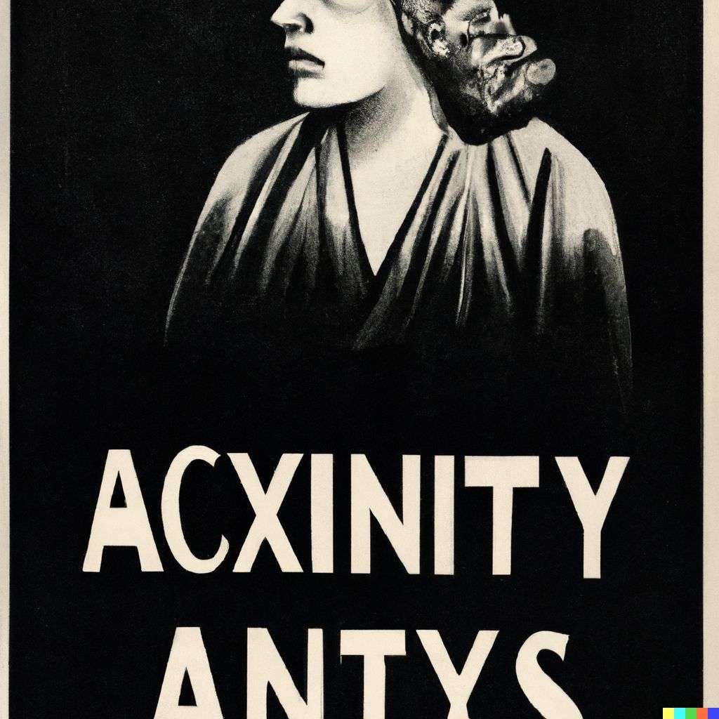 a representation of anxiety, movie poster from the '20s